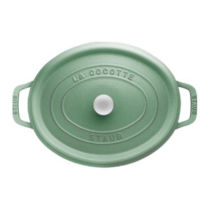 Oala Cocotte ovala, fonta, 29cm/4,2L, Sage - Staub