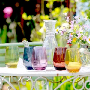 Set 6 pahare apa, sticla, 465ml, "Elements", Chihlimbar - Stolzle
