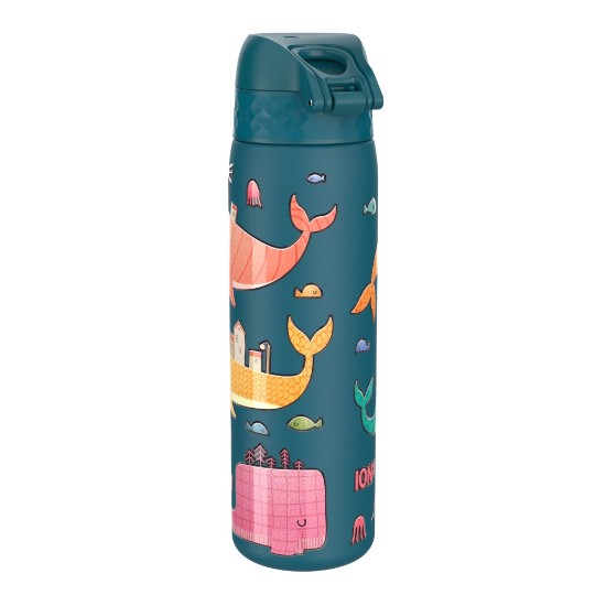 Sticla apa pentru copii Slim, inox, 600ml, Whales - Ion8