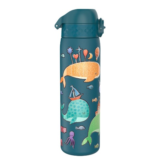 Sticla apa pentru copii Slim, inox, 600ml, Whales - Ion8