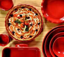 Tava tarte, ceramica, 28cm/1,98L, Burgundy - Emile Henry