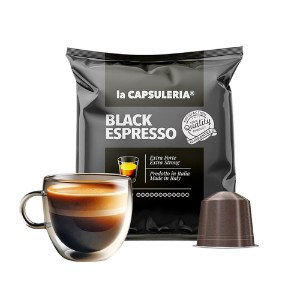 Cafea Black Espresso, 100 capsule compatibile Nespresso - La Capsuleria