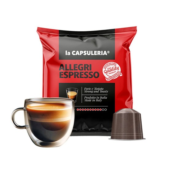 Cafea Allegri Espresso, 100 capsule compatibile Nespresso - La Capsuleria