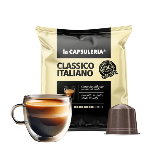 Cafea Classico Italiano, 100 capsule compatibile Nespresso - La Capsuleria