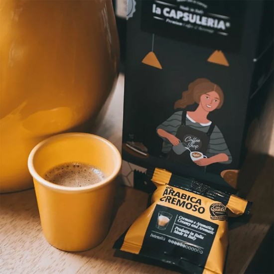 Cafea Cremoso 100% Arabica, Monorigine, 100 capsule compatibile Nespresso - La Capsuleria