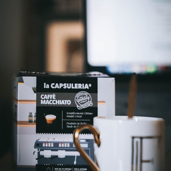 Cafea Macchiato, 10 capsule compatibile Nespresso - La Capsuleria