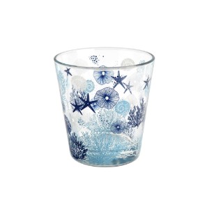 Set 3 pahare apa, sticla, 270 ml, "Coral" - Decover