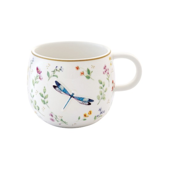 Cana portelan, 400ml, model embosat, "Fancy Garden" - Easy Life