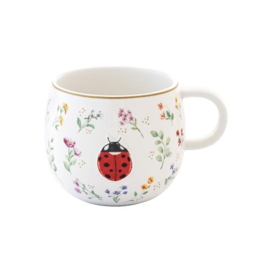 Cana portelan, 400ml, model embosat, "Fancy Garden" - Easy Life