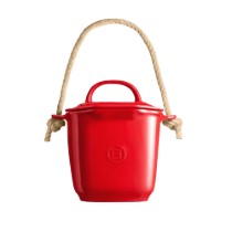 Recipient compost, ceramica, 25x20,5cm/3,25L, Burgundy - Emile Henry