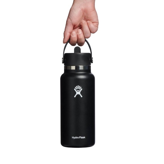 Sticla termos, inox, 950ml, "Wide Straw", Black - Hydro Flask