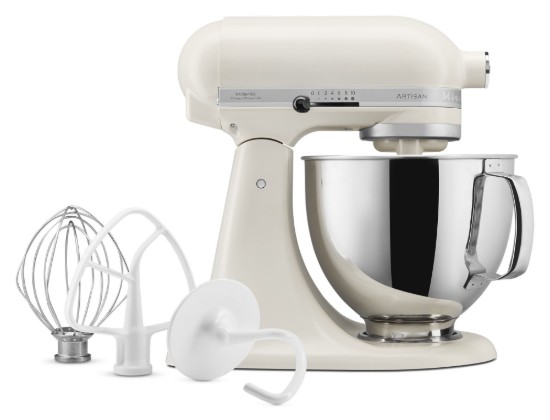 Mixer cu bol 4.8L, Artisan, Model 125, Porcelain White - KitchenAid