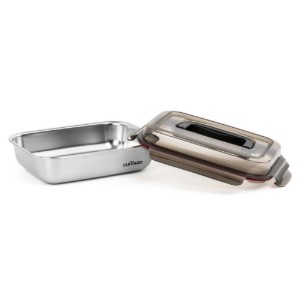 Caserola dreptunghiulara, inox, 1900ml, "Flora" - Cuitisan