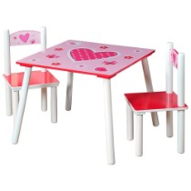 Masa pentru copii cu 2 scaune, MDF - Kesper