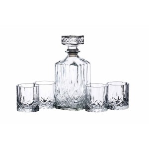 Set decantor si pahare whisky, 5 piese, sticla - BarCraft