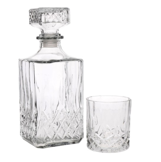 Set decantor si pahare whisky, 5 piese, sticla - BarCraft