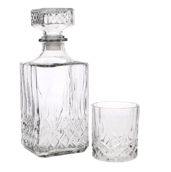 Set decantor si pahare whisky, 5 piese, sticla - Kitchen Craft