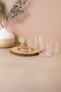 Set 4 pahare apa, sticla cristalina, 350ml, "Palermo" - Mikasa