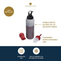 Sticla sos, cu 3 capete interschimbabile, 350ml, plastic, "Master Class" - Kitchen Craft