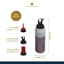 Sticla sos, cu 3 capete interschimbabile, 350ml, plastic, "Master Class" - Kitchen Craft