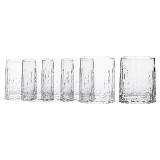 Set 6 pahare apa, sticla, 285ml, "Oak" - Borgonovo