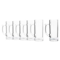 Set 6 pahare bere, sticla, 485ml, "Reno" - Borgonovo