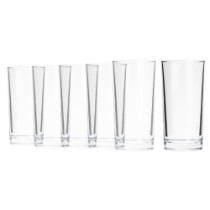 Set 6 pahare apa, sticla, 250ml, "Indro" - Borgonovo