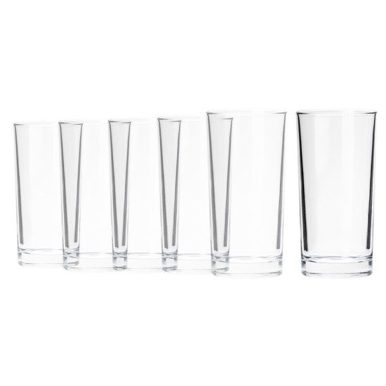 Set 6 pahare apa, sticla, 250ml, "Indro" - Borgonovo