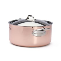Oala cupru-inox, cu capac, 28cm/8L, "Inocuivre" - de Buyer