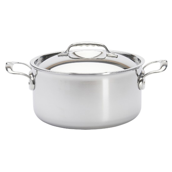 Cratita inox cu capac, 5-Ply, 24cm/5,4L, "Affinity" - de Buyer