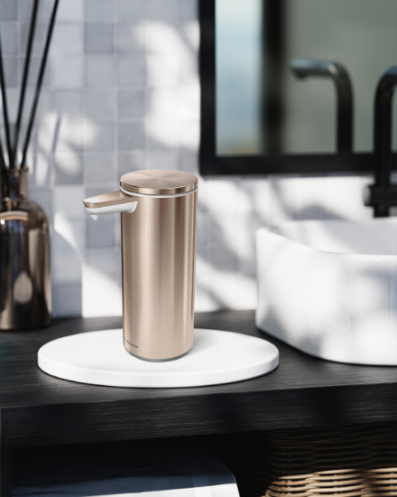 Dozator cu senzor, pentru sapun lichid, 266 ml, Rose Gold - simplehuman