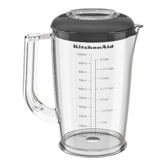 Blender vertical cu accesorii Go Cordless, cu baterie, Matte Black - KitchenAid