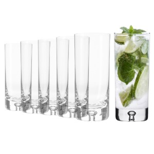 Set 6 pahare long drinks, sticla cristalina, 300ml, "Legend" - Krosno