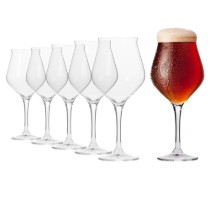 Set 6 pahare bere, sticla cristalina, 420ml, "Avant-Garde" - Krosno