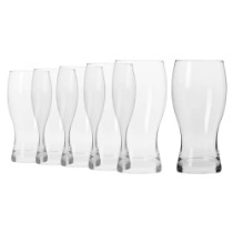 Set 6 pahare de bere neagra, sticla, 500ml, "Elite" - Krosno