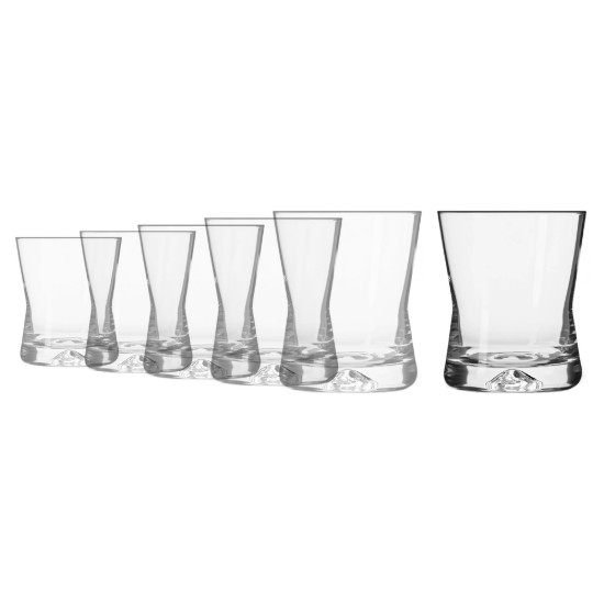 Set 6 pahare whisky, sticla, 360ml, "X-line" - Krosno