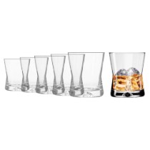 Set 6 pahare whisky, sticla, 360ml, "X-line" - Krosno