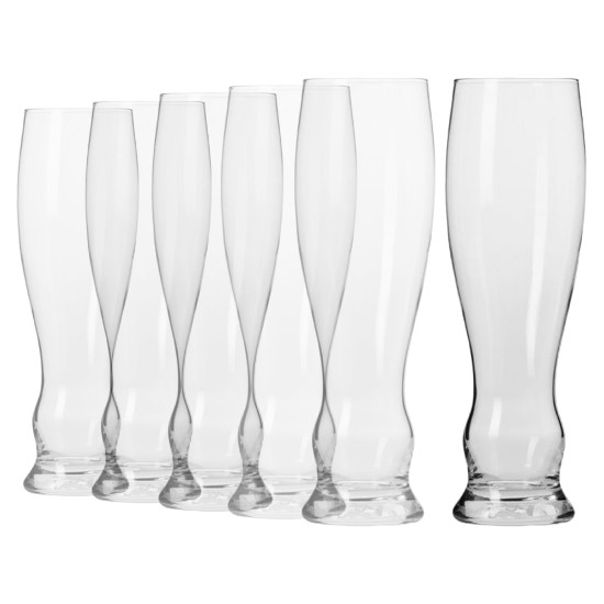 Set 6 pahare bere, sticla, 500ml, "Splendour" - Krosno