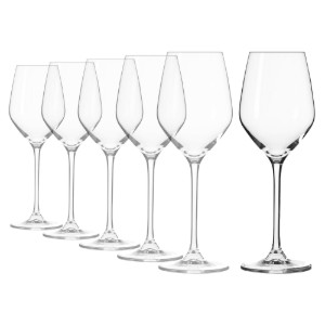Set 6 pahare vin alb, sticla cristalina, 340ml, "Splendour" - Krosno