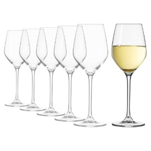 Set 6 pahare vin alb, sticla cristalina, 340ml, "Splendour" - Krosno