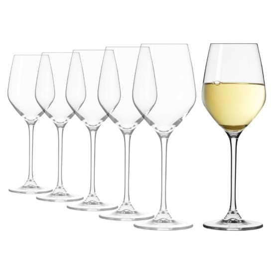 Set 6 pahare vin alb, sticla cristalina, 340ml, "Splendour" - Krosno