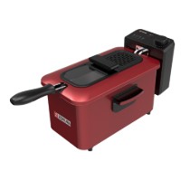 Friteuza cu filtru de ulei, 3 L, 2000 W, Rosu - Zokura