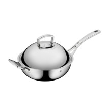 Tigaie wok, inox, cu capac, 28cm/4L, "Multiply" - WMF