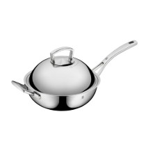 Tigaie wok, otel inoxidabil, cu capac, 28cm/4L, "Multiply" - WMF