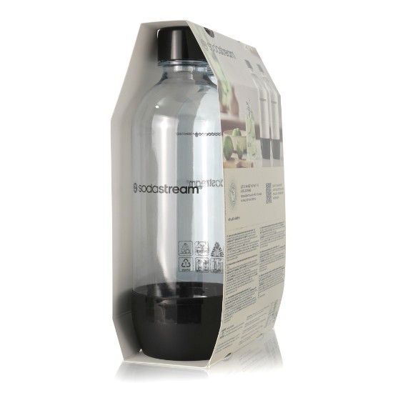 Set 2 sticle carbonatare, plastic, 1L, Alb/Negru - Sodastream