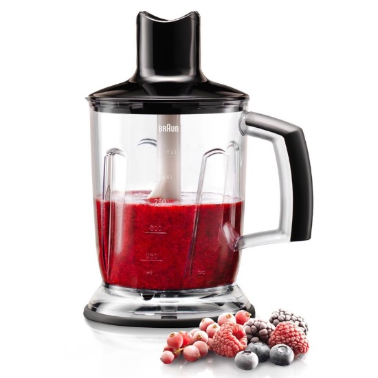 Chopper pentru blender vertical MultiQuick 7 si MultiQuick 9, 1,25L, Negru - Braun