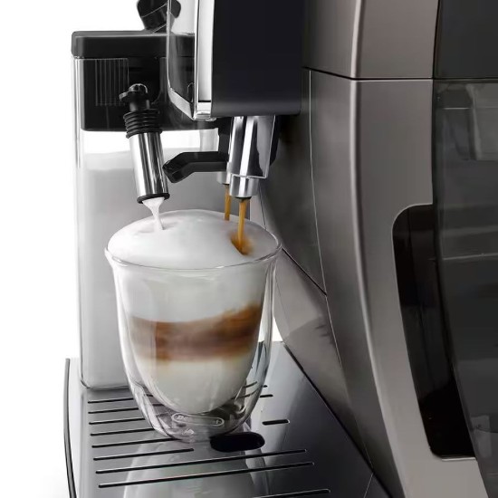 Espressor automat 1450W, "Dinamica Plus", Titanium Black - DeLonghi