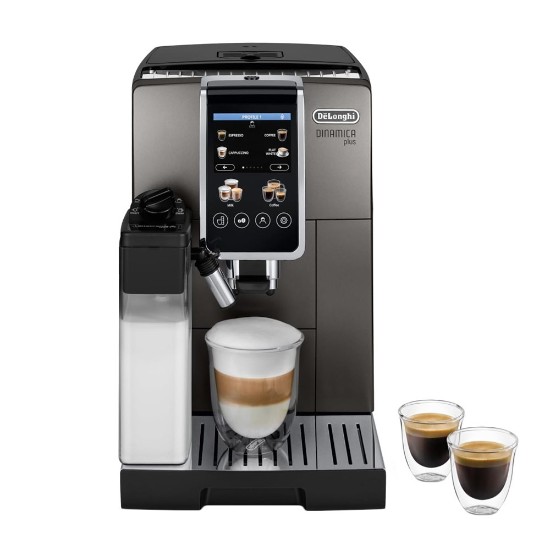 Espressor automat 1450W, "Dinamica Plus", Titanium Black - DeLonghi