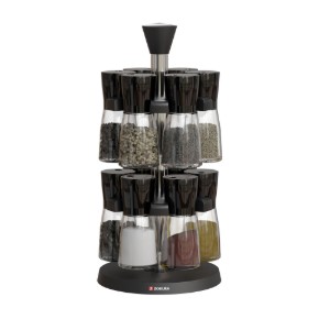 Set 12 recipiente condimente, cu suport, 70ml - Zokura