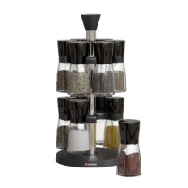 Set 12 recipiente condimente, cu suport, 70ml - Zokura